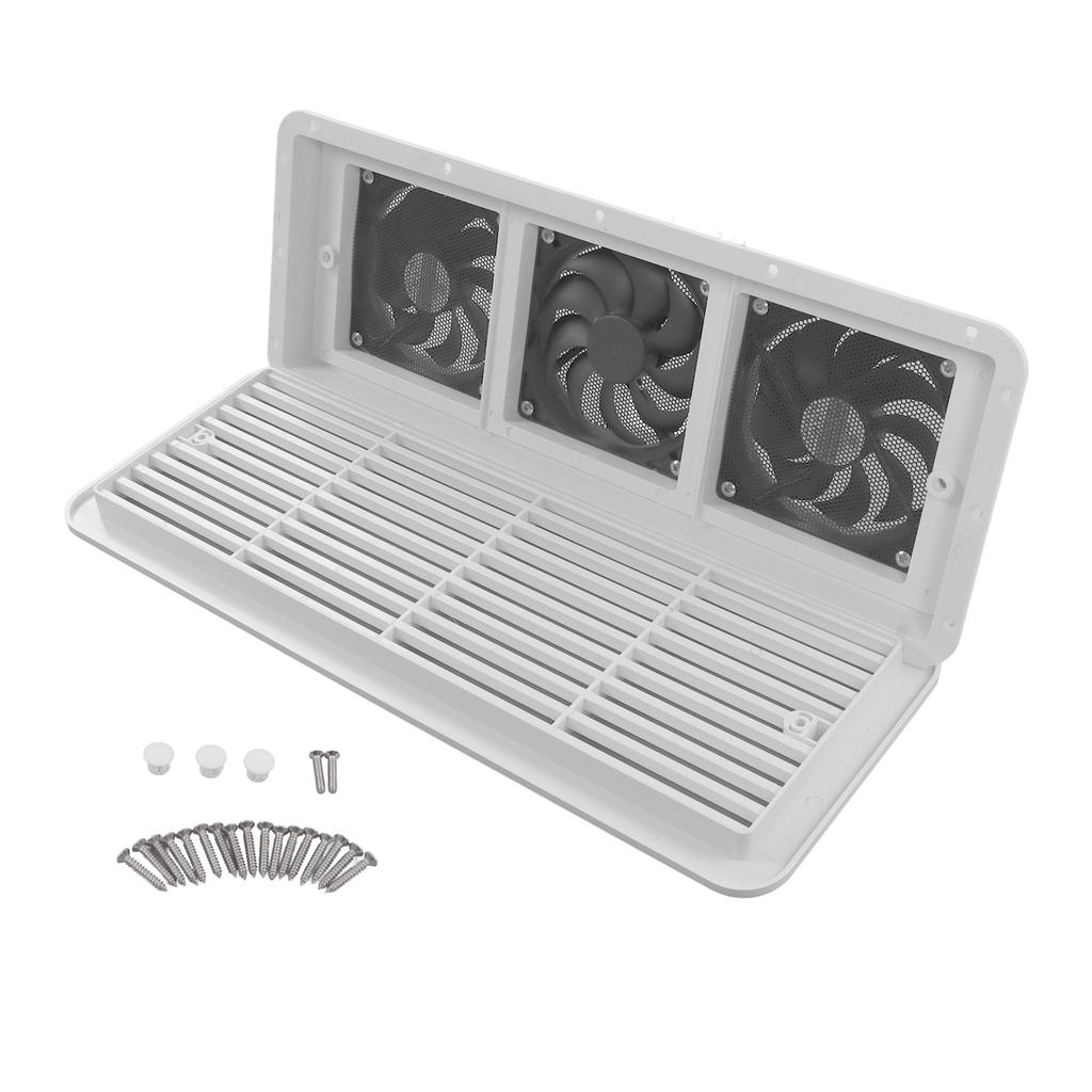 Вентиляционный люк для автодома 480x185 мм Сильный ветер Низкий уровень шума Впускное и выпускное отверстие Вытяжной вентилятор с сеткой-фильтром