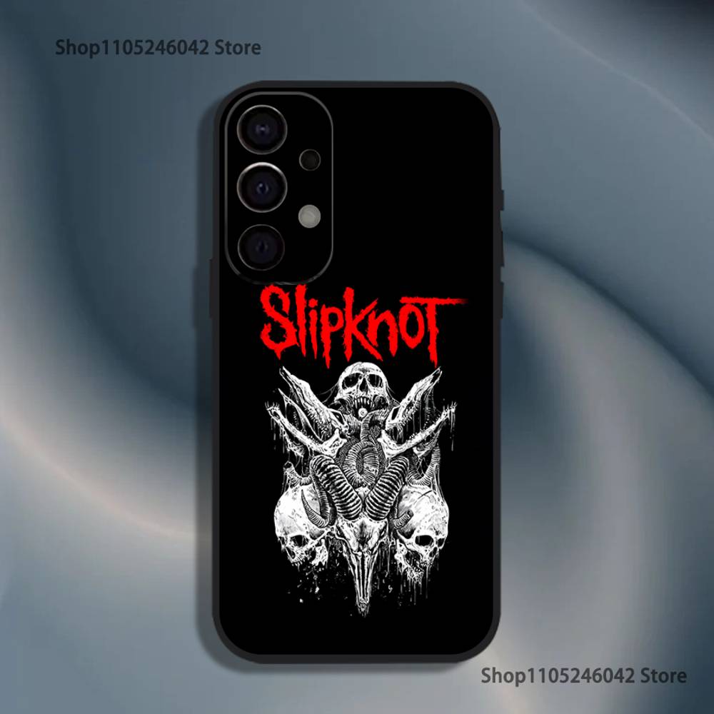 Чехол для телефона Band S-SlipknotS Psychosocial для Samsung S25, S24, S21, S22, S23, S30, Ultra, S20, Plus, Fe, Lite, 5G Черный