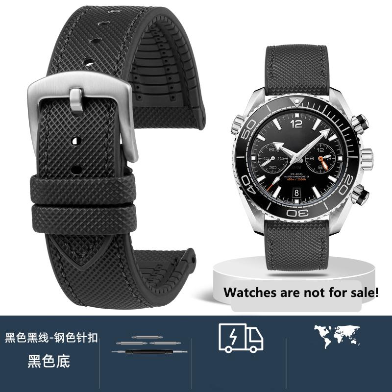20 мм 21 мм 22 мм 23 мм 24 мм Унисекс Высококачественный нейлоновый ремешок с резиновой нижней частью Водонепроницаемый ремешок для часов для любой марки часов Мужской браслет