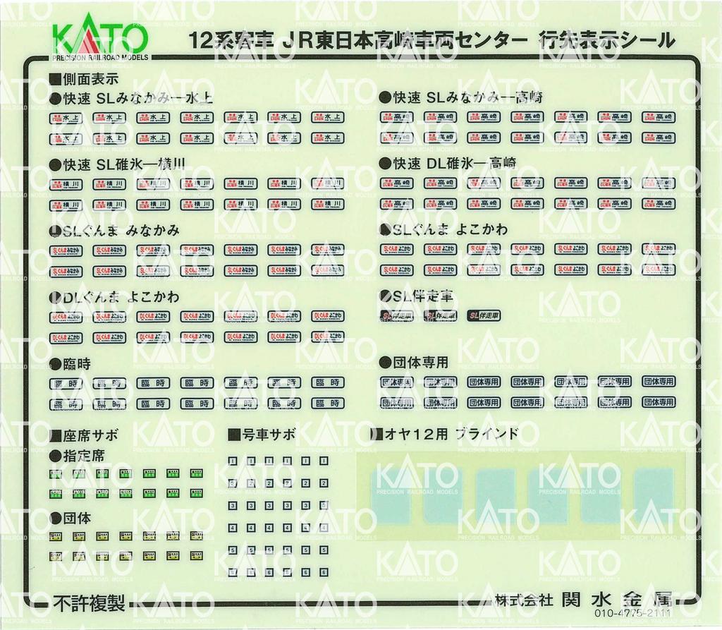 KATO N Gauge 12 Series Passenger Car JR East Takasaki Vehicle Center 7 Car Set Railway Model Passenger Car Blue 10-1720