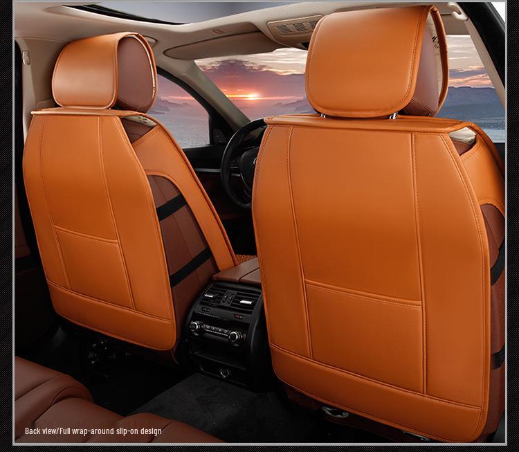 Универсальный дышащий кожаный чехол на автомобильное сиденье с поясничной поддержкой - Многоцветная летняя подушка