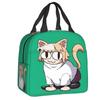 Neco Arc Cat Insulated Lunch Bags for Women Cartoon Comic Game Resuable Cooler Thermal Bento Box Work School Travel