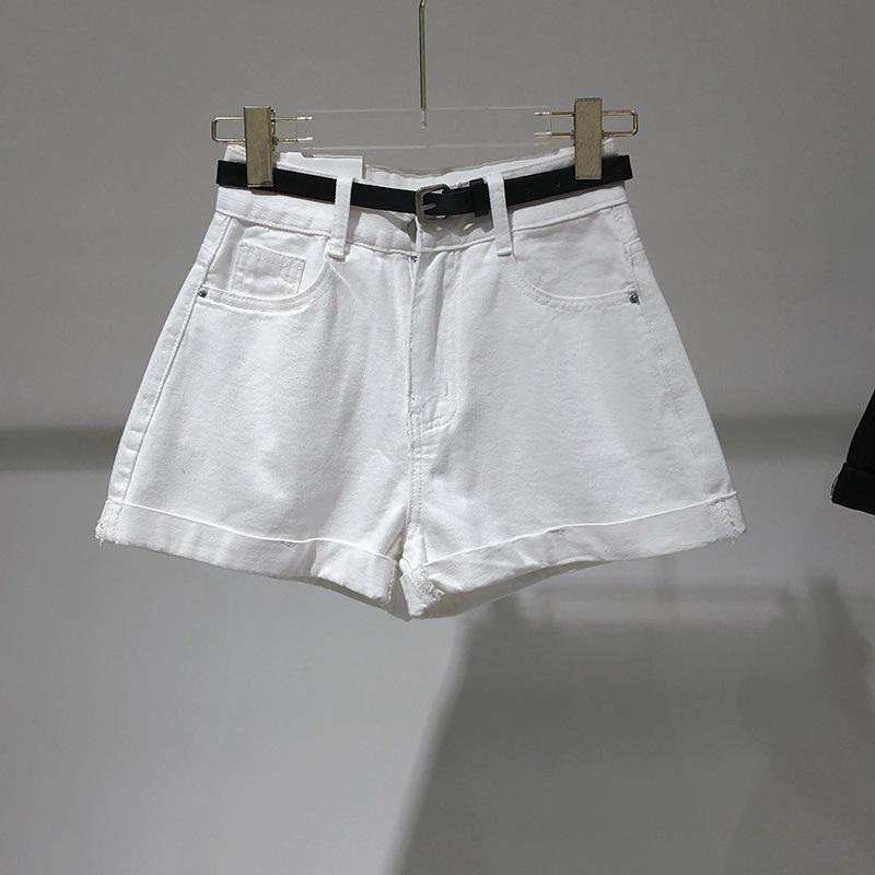 Классические и минималистичные модные универсальные женские свободные тонкие летние джинсовые шорты с подвернутым краем A Word Wide Leg Индивидуальность и модность
