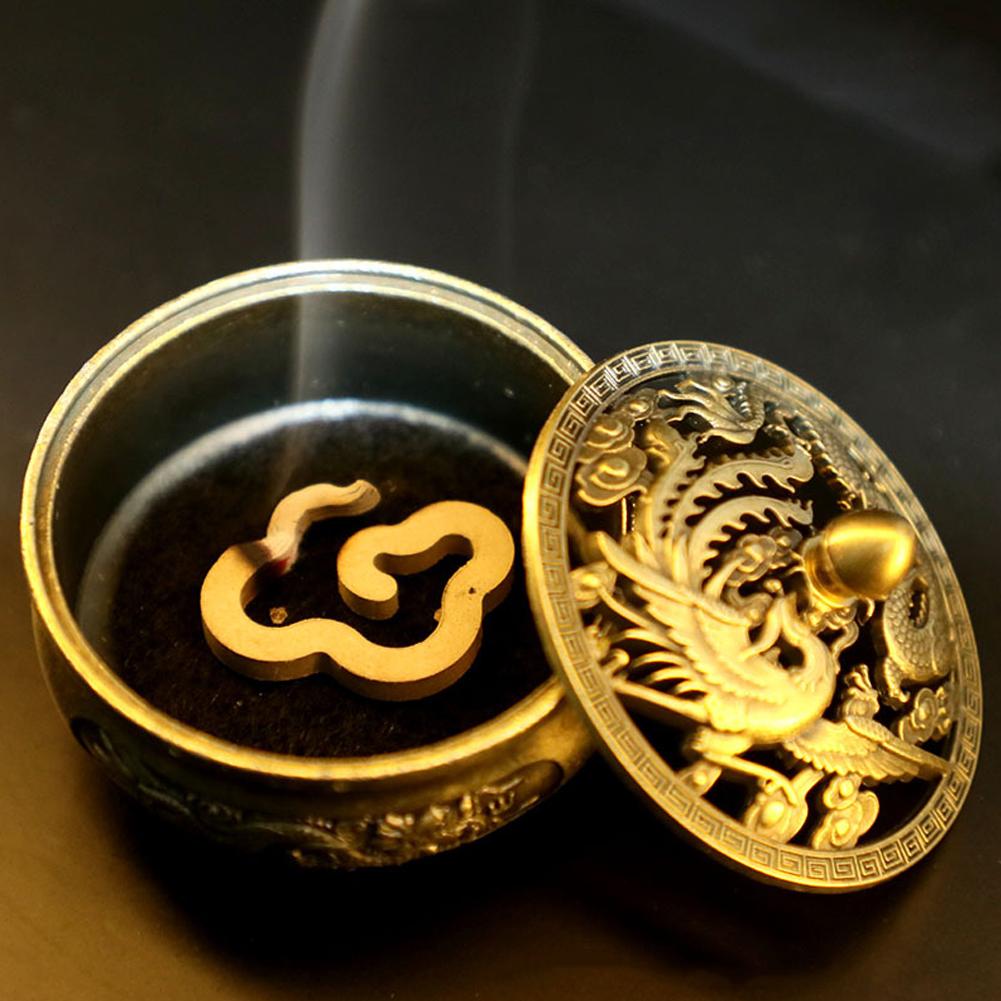 1Pcs Buddhist Utensils Incense Burner Lotus Incense Censer Alloy Sandalwood House Furnishings Home Office Decoration