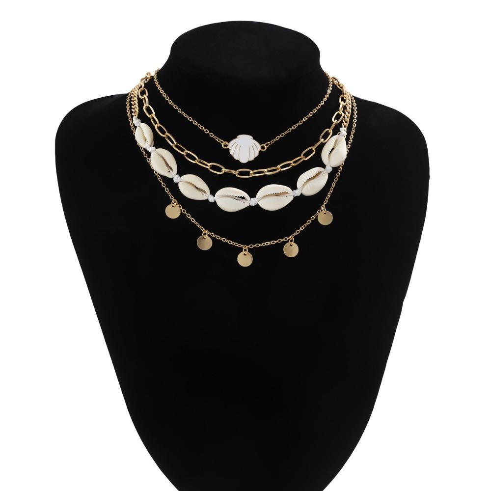 Модное пляжное ожерелье из бусин Простота Ожерелье из ракушек морской звезды Ожерелье из искусственного жемчуга