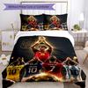 Messi Football World Cup Champion Bedding Set,Premium Bed Linen for Bedroom Home Decoration,Football Fan Collectible Gift,Easy Care Duvet Cover with P