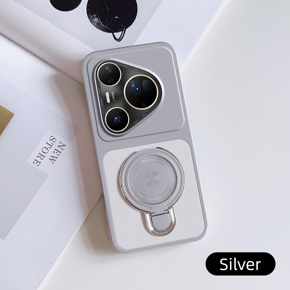 Для Huawei Pura 80 Ultra Чехол Pura 80 Чехол Pura 80 Pro Pura 80 Pro+ кожаный Чехол Магнитный Держатель Magsafe Держатель Подставка Чехол