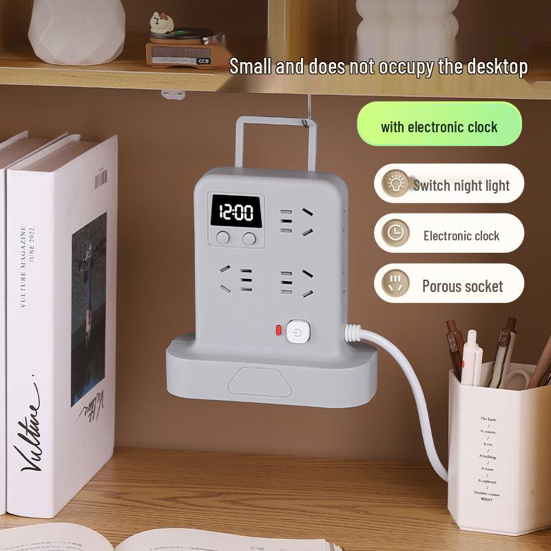 Multi-functional Vertical USB Power Strip with Night Light