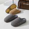 Под чертой цельнохлопковые тапочки женские новые зимние домашние теплые парные плюшевые тапочки мужские