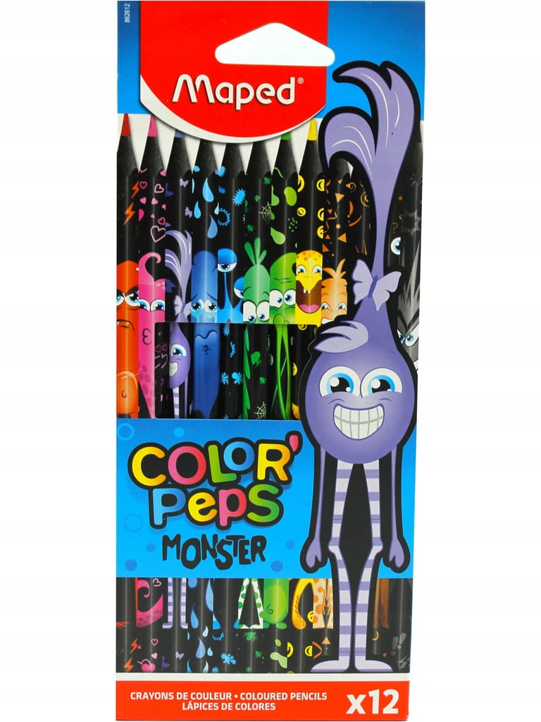 MAPED Colorpeps Monster Triangular Pencils 12 Colors