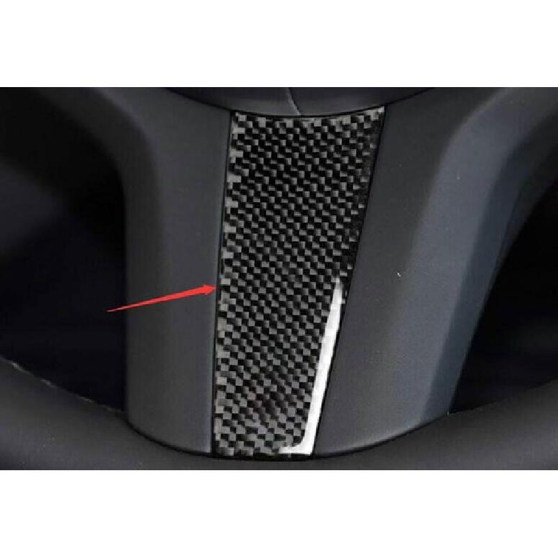 Real Carbon Fiber Steering Wheel Cover Trim For BMW 5 Series G30 2018- 1PCS