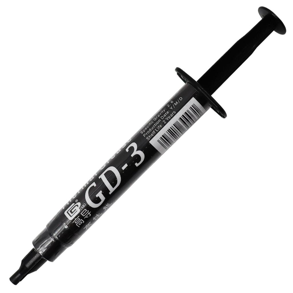 Термопаста GD-3 с теплопроводностью 7,5 Вт/(м·К) для CPU/GPU ноутбука - Доступна в шприцах по 3 г, 7 г, 15 г, 30 г и пакетиках с инструментами для нанесения