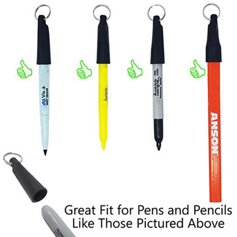 Выдвижной держатель для карандашей из нержавеющей стали, силиконовый АБС-пластик, анти-потерянная веревка, брелок для ключей, зажим для ремня