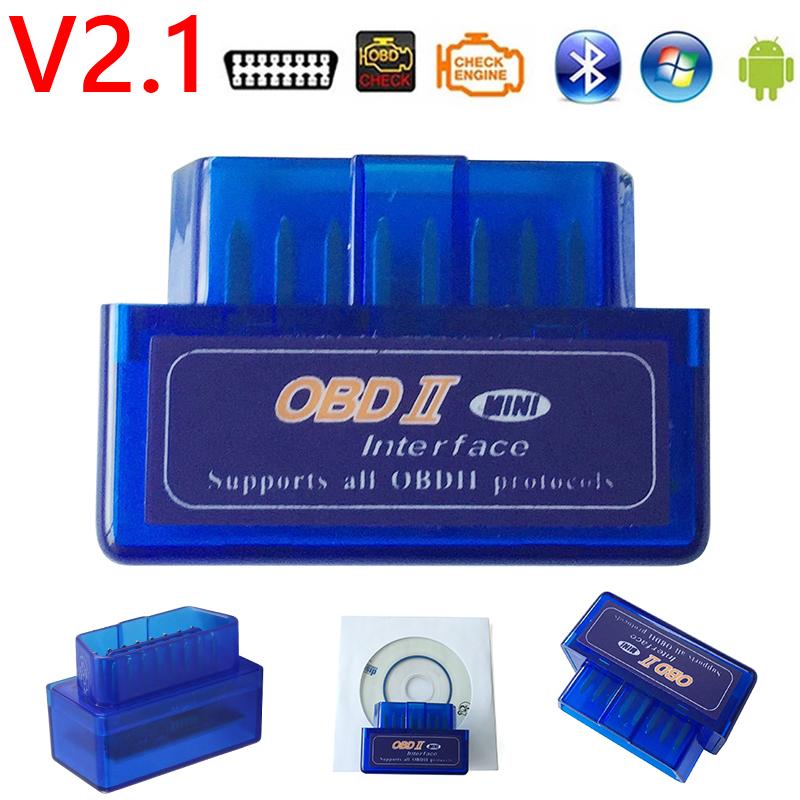 ELM327 V2.1 OBD2 Сканер для iOS Android Bluetooth-совместимый OBDII Считыватель кодов Автомобильный диагностический инструмент Проверка двигателя Детектор неисправностей