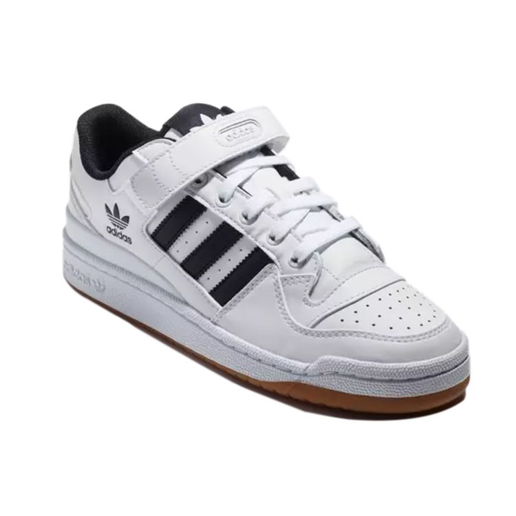 adidas Оригинальные Forum Lo Искусственная кожа Удобная повседневная носка Прочные низкие кеды для скейтбординга Мужские кроссовки Белый Черный G25813