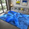 1pc Frozen Pattern Area Rug Soft Flannel Floor Mat for Living Room,Office,Bedroom and Carpet