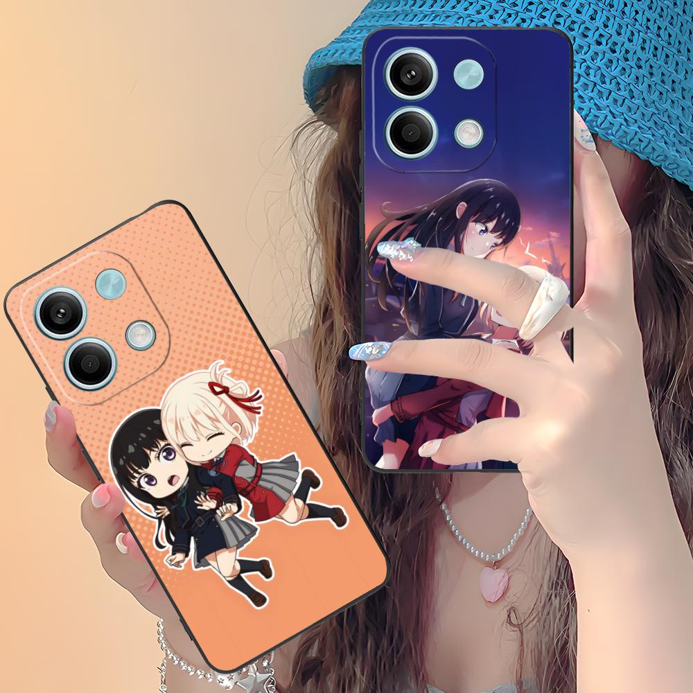 Lycoris Recoil Anime Mobile Phone Case for Xiaomi Redmi Note 14 13 12 11 A5 3 2 1 Pro Plus 4G 5G Colour Printing Protective