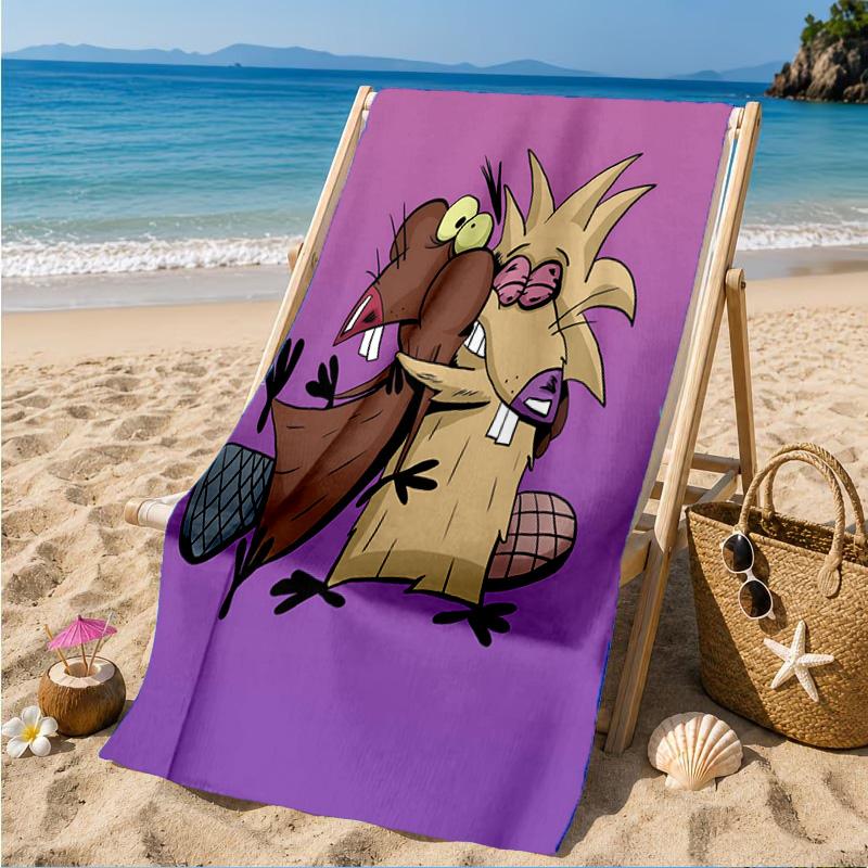 Angry Beavers Adventure Beach Towel, Microfiber Beach Towel, Perfect For Pool, Beach, Travel, Home Decor Beach Party Fan gifts