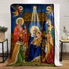 Nativity Scene with Three Wise MenFlannel blanket for bedroom, living room, sofa, and nap