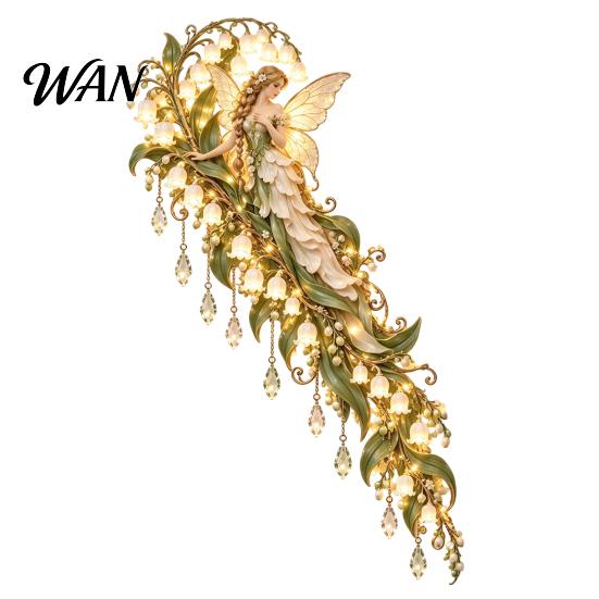Ambient Night Lamp for Bedroom Flower Fairy Wall Light, 2D Acrylic Lighted Art, Battery Powered Decorative Unique Art Light Girls Bedroom, Living