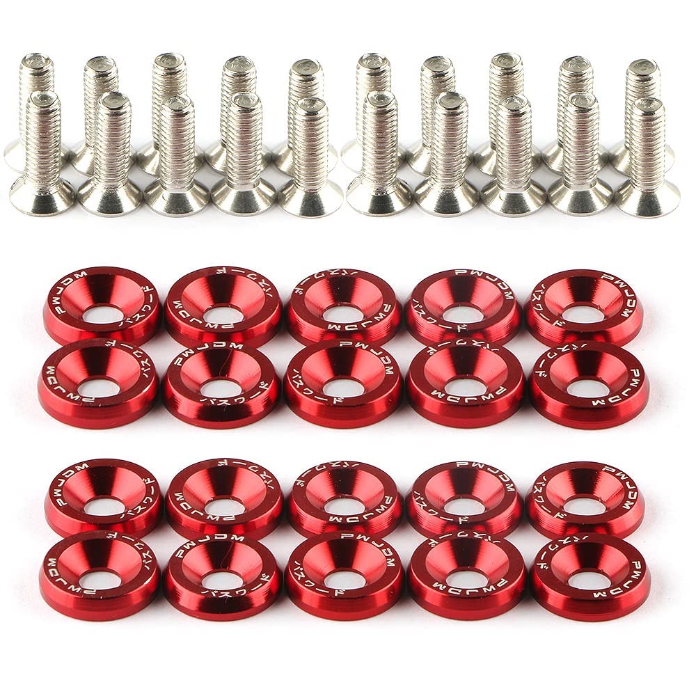 Bumper Fender Washers Engine Bay Dress Up Bolts M6 JDM Fender Washer-Black
