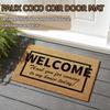 Indoor Coconut Fiber Style Door Mat Non Slip Entry Way Foot Pad Home Entrance Rug