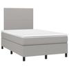 3141601 vidaXL Divan Bed with Mattress Light Grey 120x200cm Fabric