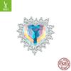Серебро 925 пробы, Бусины Любви, Россыпные Бусины, Красочные Бусины-Сердечки для DIY Украшений, Аксессуары