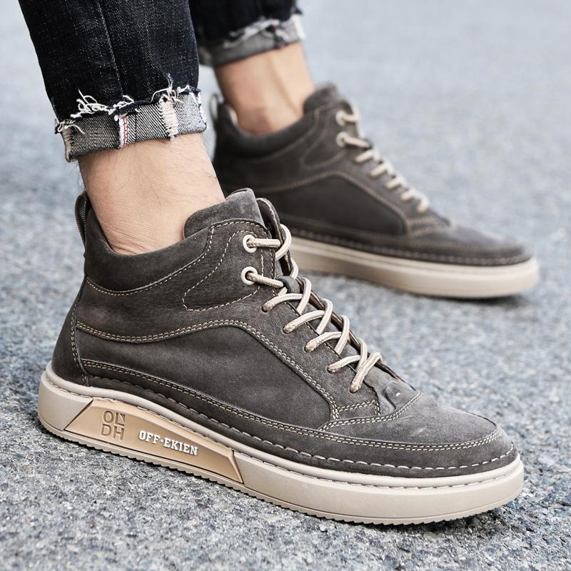 Мужская обувь из натуральной кожи в британском стиле, трендовая удобная повседневная обувь, мокасины, мужская обувь на плоской подошве