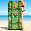 1Pc Grinch Christmas Joke Beach Towel, Quick Dry, Multi-Use for Beach Pool Gym Yoga Home Travel, Christmas, Halloween, Xmas Gift S585