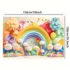 Pink balloons rainbow theme backdrops Photography backdrops Living room decoration photo backdrops