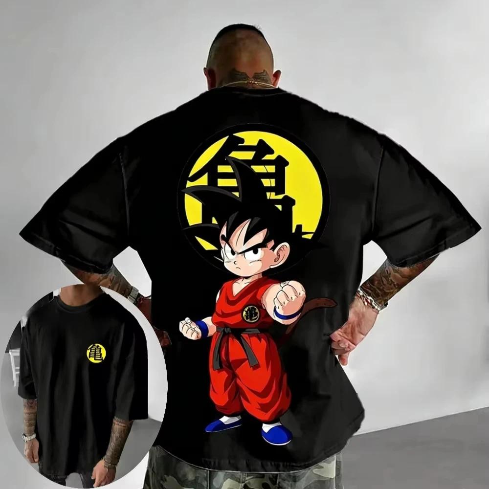 Dragon Ball Anime pure Cotton T-shirt 2026 Summer New Goku Printed Men's and Women's Harajuku Versatile Casual Short Sleeve Top