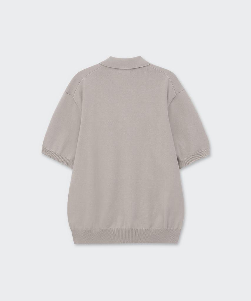 MUSINSA STANDARD Washable Supima Cotton Knitted Polo Shirt [Mushroom]