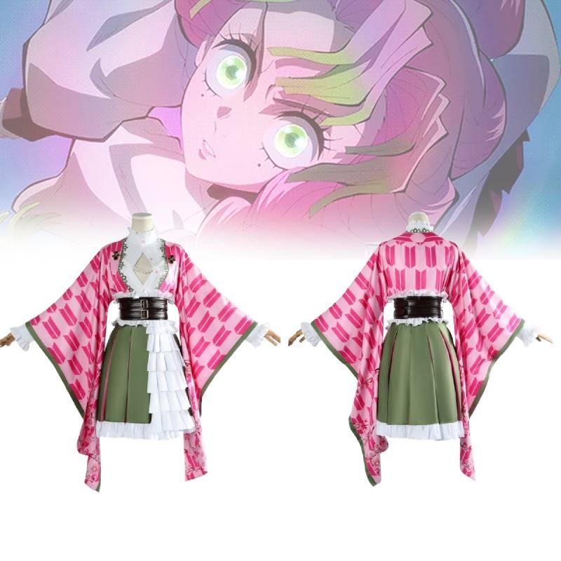 Нежно-розовый костюм для косплея «Клинок, рассекающий демонов» для Канроджи Мицури из удобной ткани