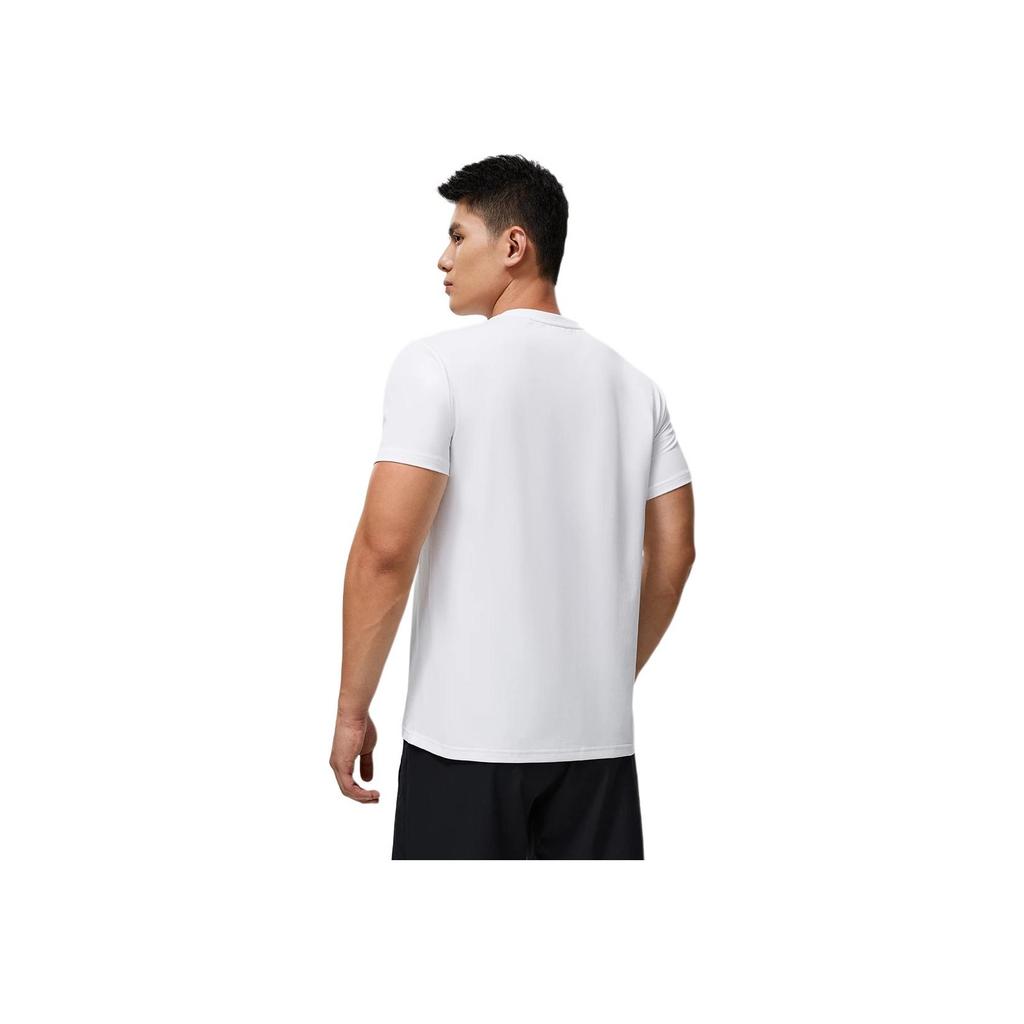 Li-Ning Футболка с логотипом Fitness Series, быстросохнущая, мужская, белая ATST573-2