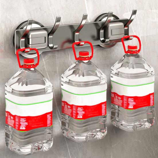 Крючок для ванной с надежной присоской, из космического алюминия, без инструментов, настенный, сверхпрочный, вешалка для ванной