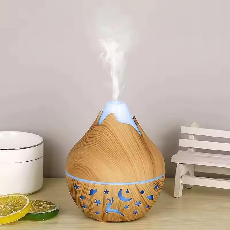 Увлажнитель воздуха Volcano 300 мл, настольный USB-диффузор с водяным туманом, очиститель, освежитель воздуха, распылитель с цветной ночной подсветкой
