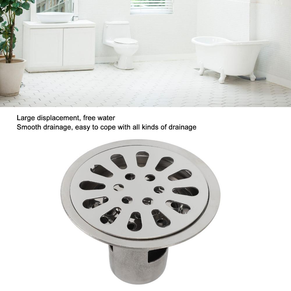 3.54 Inch Diameter Shower Drain 304 Stainless Steel Odor Resistant Drain Kit Bathroom