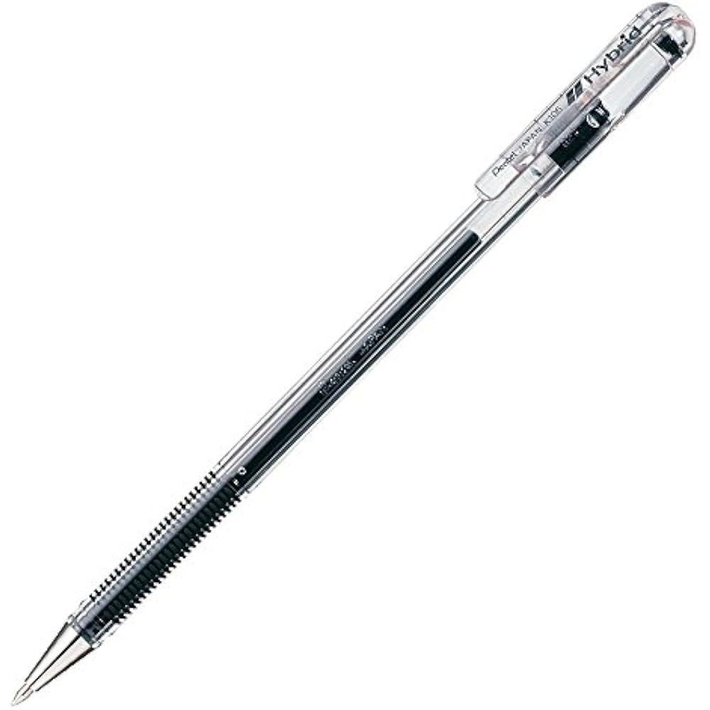 Pentel Упаковка Гелевая шариковая ручка Hybrid 0.5 мм Черные чернила XK105-GA