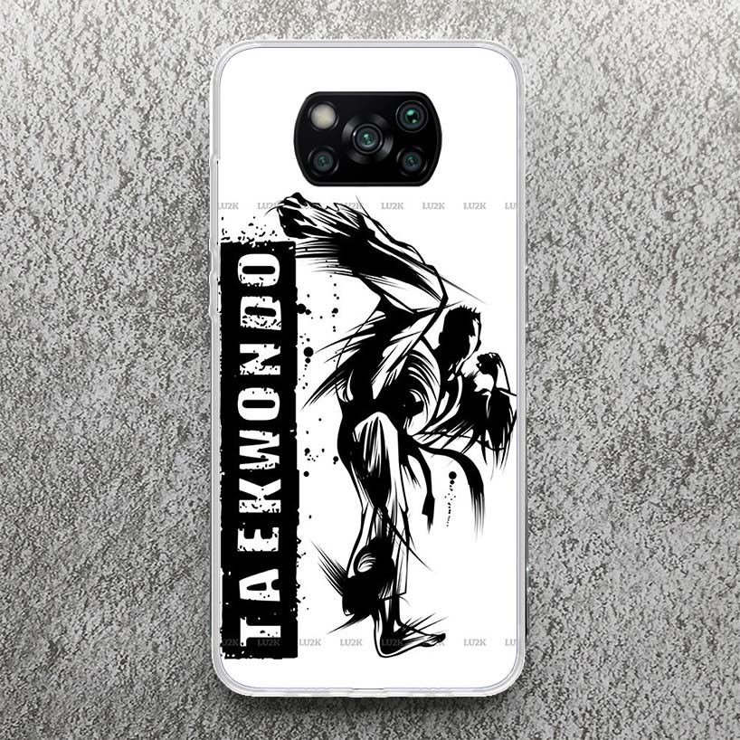 Kungfu Taekwondo Print Soft Case for Xiaomi Poco X7 X6 X5 X4 X3 Nfc Phone Shell F7 Ultra F6 F5 Pro F4 GT M6 M5S M3 Pattern Cover