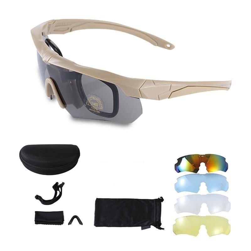Тактические очки для спорта на открытом воздухе, страйкбола, стрельбы, охотничьих очков, походных очков, уличных солнцезащитных очков с линзами, 5 шт.