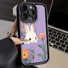 Чехол для телефона iPhone 17 Air 16E 15 16 Pro Max Милый Мультяшный Кролик Заяц Чехол 14 Plus 13 12 Mini Мягкий Силиконовый Fundas