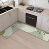 Green Forest Kitchen Floor Mat Non-Slip Oil Resistant Carpet Mud Absorbent Foot Mat