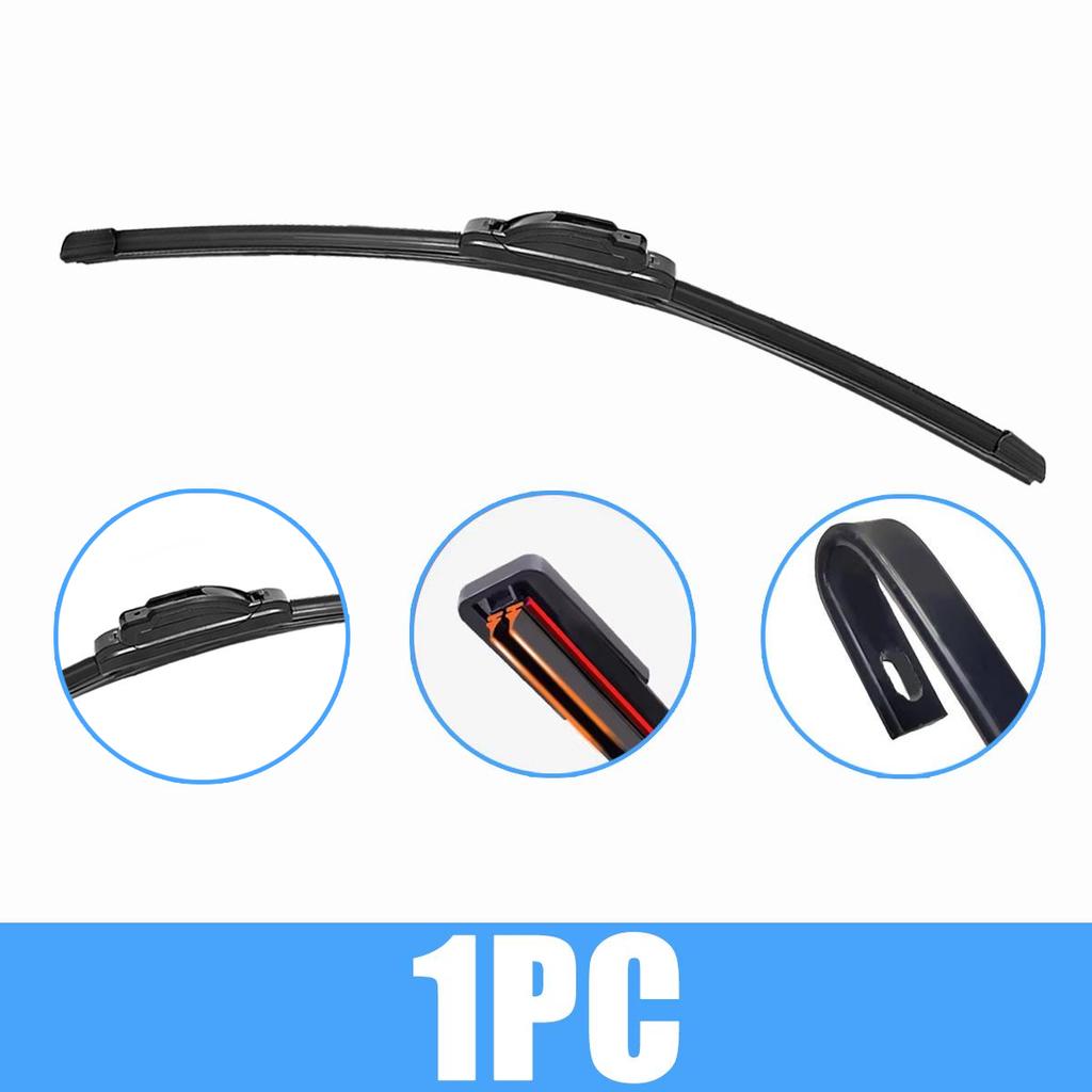 Интерфейс типа J/U, универсальный, новое поколение, 1 шт., стеклоочиститель J-типа, 33–75 см, многофункциональный, двойной резиновый ремень, стеклоочистители для лобового стекла автомобиля
