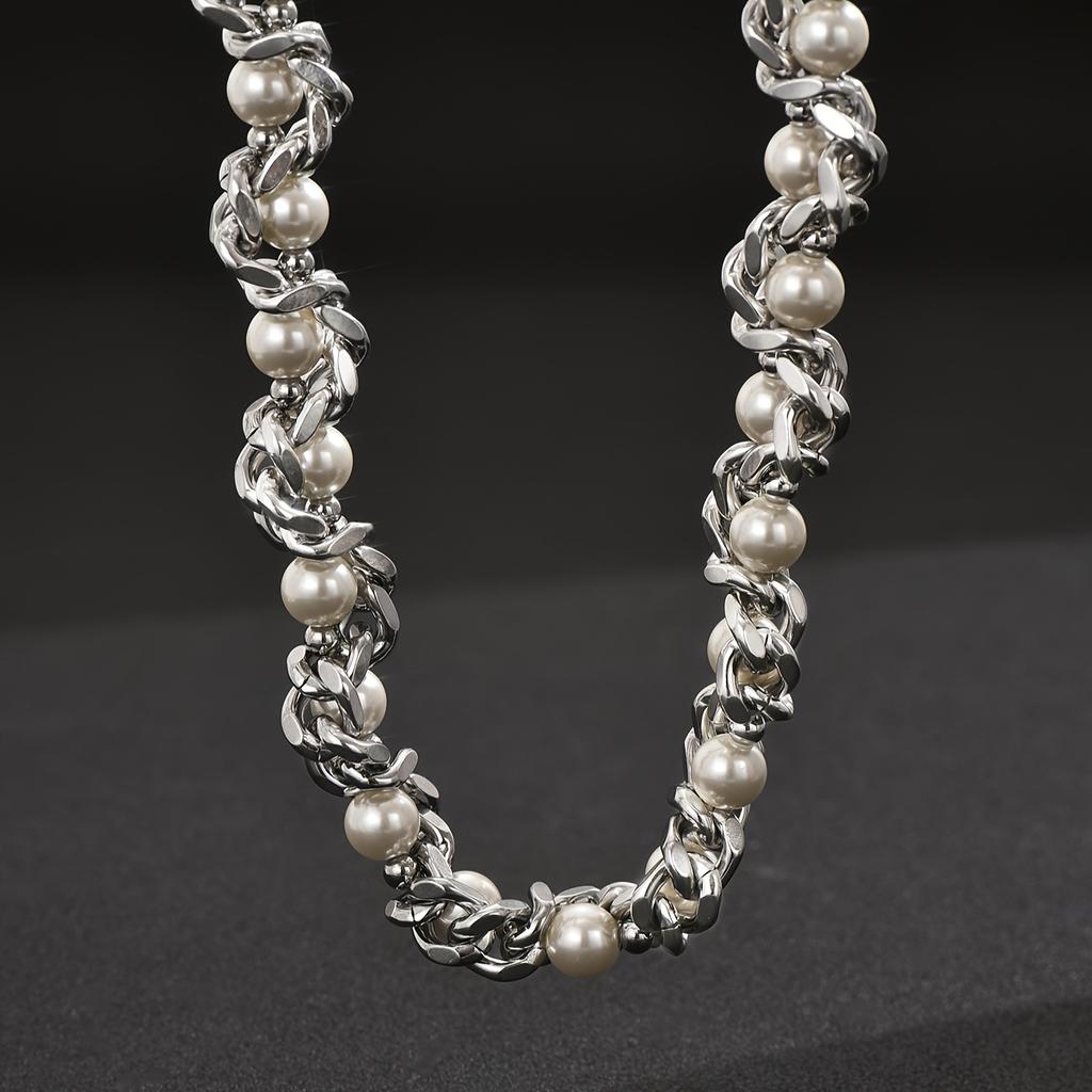 1 Модное мужское ожерелье, Хип-хоп массивная кубинская цепь, Ожерелье с нишевым дизайном змеи, Ювелирные изделия для вечеринки на музыкальном фестивале