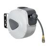 Compressed Air Hose Reel - Hose: 10 m + 0.9 m - Inner diameter 3/8" (9.5 mm), 1/4" (6.35 mm) BSPT - Automatic Retractable Air Hose Reel Grey