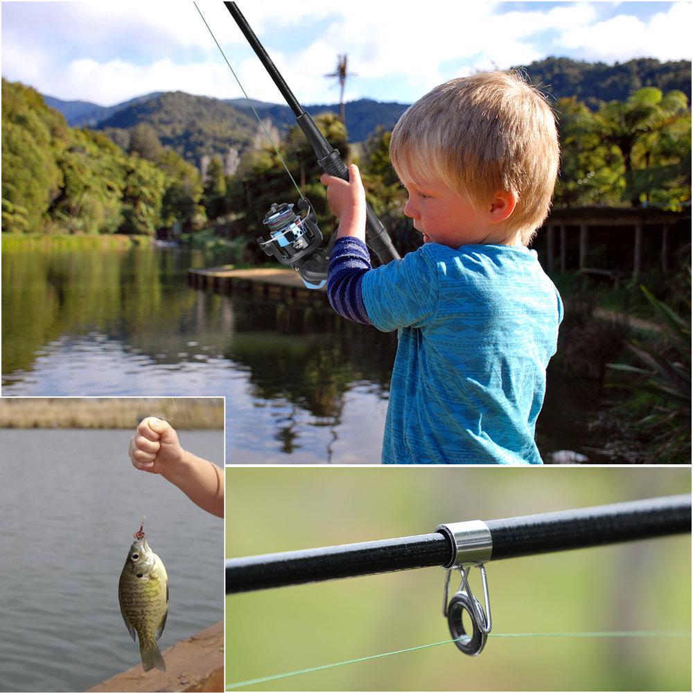 Телескопическое удилище с рыболовной катушкой