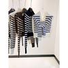 Stripe Knitted Shawl Warm Neck Scarf Fashion Fake Collar Cape  for Women