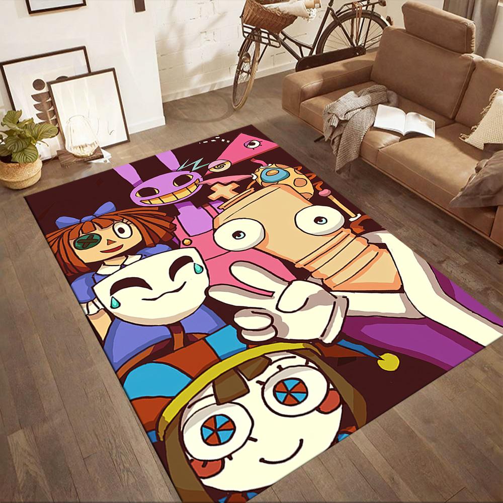 Digital Circus Carpet Perfect for Game Room Kitchen Dining Room Playrooms Antislip Carpet Anime Office Decor Spiritual Gift