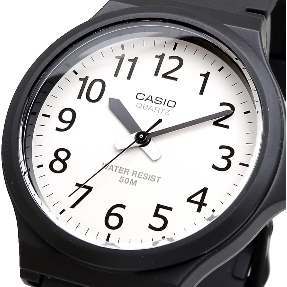 Стандартные аналоговые кварцевые часы Casio MW-240-7BV, мужские, черно-белые, без коробки, импортная модель.